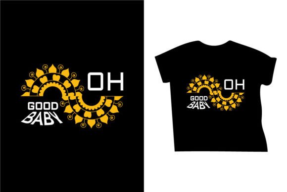 Baby Floral T-shirt Design Graphics for Print Templates