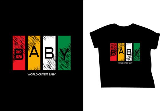 Baby T-shirt Design Graphics for Print Templates
