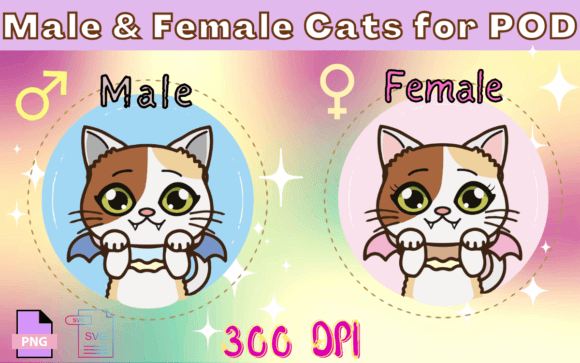 Cute Halloween Cat for T Shirts and POD Graphics
