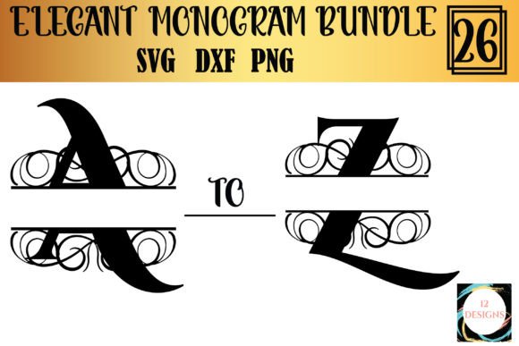 Elegant Monogram Bundle Graphics for Local Business Branding