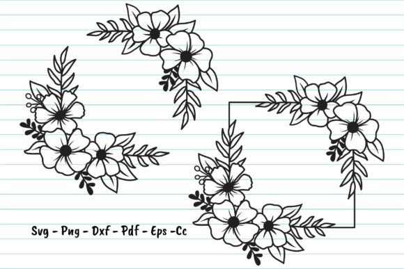 Flower Frame Svg Illustration Graphic